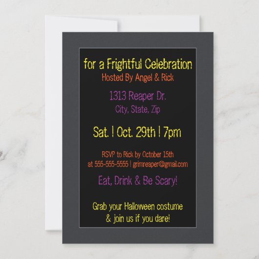 Lil Sensenmann Einladung (Rückseite)