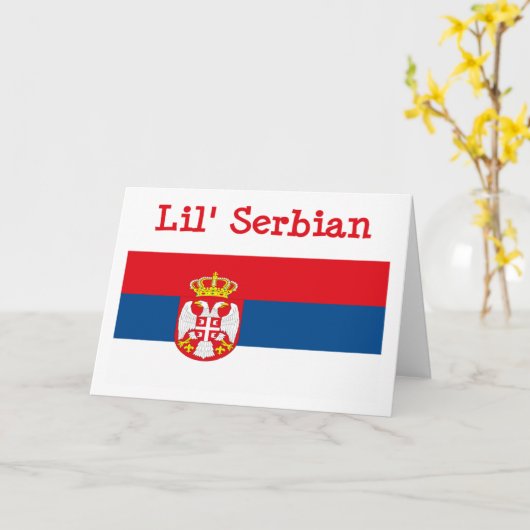 Lil' serbische Grußkarte Karte (Gelbe Blume)