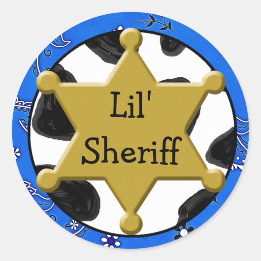 Lil Sheriff Abzeichen Sticker (Vorderseite)