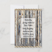 Lil' Sheriff Teddy Bear Cowboy Baby Shower Einladung (Rückseite)