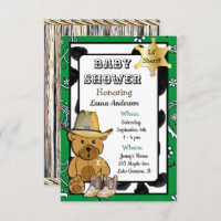 Lil' Sheriff Teddy Bear Cowboy Baby Shower