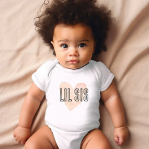 Lil Sis Blush Heart Matching Sibling Family