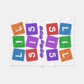Lil Sis individuelle Name Fleece Decke (Vorderseite (Horizontal))