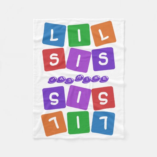 Lil Sis individuelle Name Fleece Decke (Vorderseite)