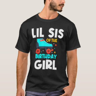 Lil Sis of the Birthday Girl Roller Skaten Bday P T-Shirt