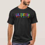 Lil Sister Blocks Master Brick Builder Birthday B T-Shirt<br><div class="desc">Lil Sister blockt Master Brick Builder Geburtstag Junge.</div>