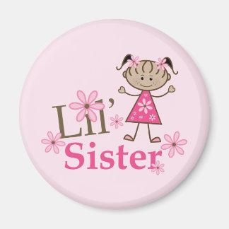 Lil Sister Ethnic Strichmännchen Girl Magnet