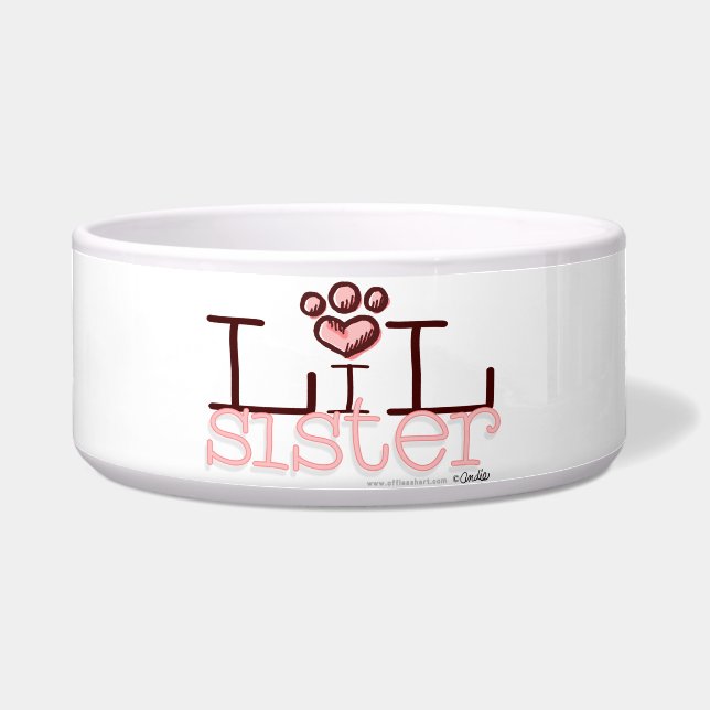 Lil Sister Pink Paw Print Napf (Vorderseite)