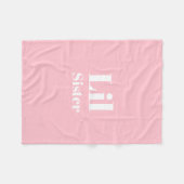 Lil Sister Pink White Girl Fleecedecke (Vorderseite (Horizontal))