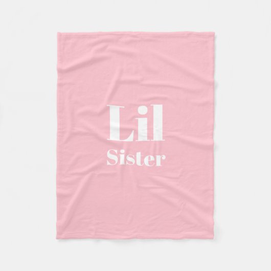 Lil Sister Pink White Girl Fleecedecke (Vorderseite)