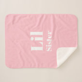 Lil Sister Pink White Girl Sherpadecke (Vorderseite (Horizontal))