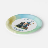 Lil' Slugger | Babydusche Pappteller (Schrägansicht)