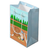 Lil' Slugger Baseball als Kind Mittlere Geschenktüte (Vorderseite Schrägansicht)