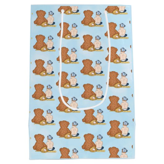 Lil' Slugger Baseball als Kind Mittlere Geschenktüte (Rückseite)