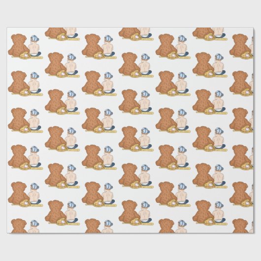 Lil' Slugger Baseball Geschenkpapier (Flach)