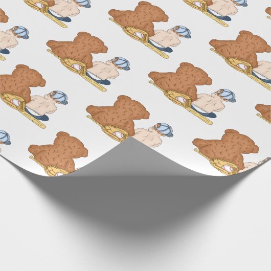 Lil' Slugger Baseball Geschenkpapier (Ecke)