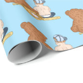 Lil' Slugger Baseball Geschenkpapier (Rolleneckpunkt)