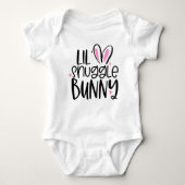 Lil' Snuggle Bunny Niedlich Modernes Ostern Bunny Baby Strampler (Vorderseite)