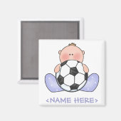 Lil Soccer Baby Boy Magnet (Vorderseite/Rückseite)