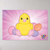 Lil Spring Chick Pattern Poster (Vorne)