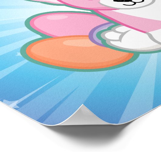 Lil Spring Corgi Muster Poster (Ecke)