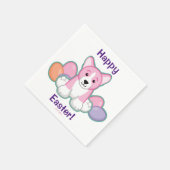 Lil Spring Corgi Muster Serviette (Ecke)