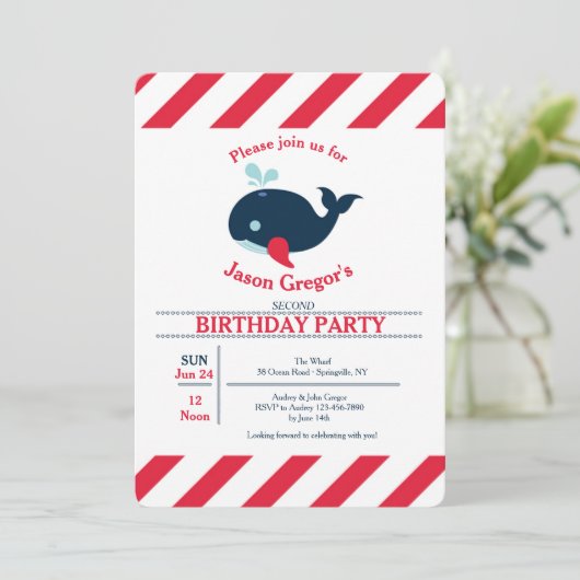 Li'l spritzen Einladung (Stehend Vorderseite)