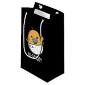 Lil-spuddy Funny Potato Pun Dark BG Kleine Geschenktüte (Vorderseite Schrägansicht)
