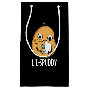 Lil Spuddy Funny Potato Pun Dark BG Kleine Geschenktüte