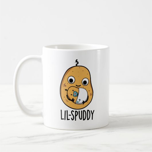 Lil Spuddy Funny Potato Pun Kaffeetasse (Links)