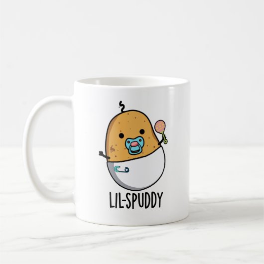 Lil-spuddy Funny Potato Pun Kaffeetasse (Links)