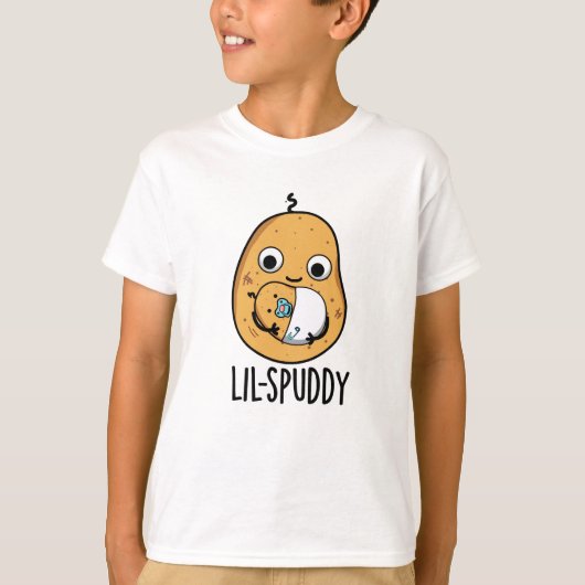 Lil Spuddy Funny Potato Pun T-Shirt (Vorderseite)