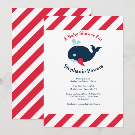 Li'l Squirt Einladung (Vorne/Hinten)