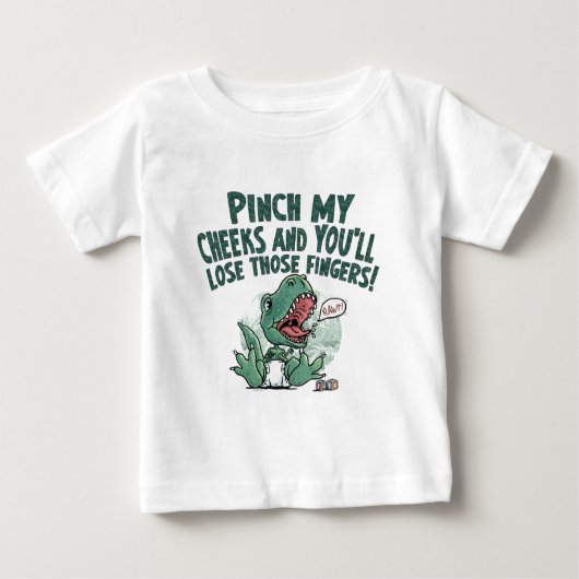 Lil' T Rex Prise meine Wangen verlieren die Finger Baby T-shirt (Vorderseite)