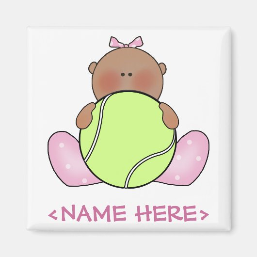 Lil Tennis Baby Girl - Ethnic Magnet (Vorne)