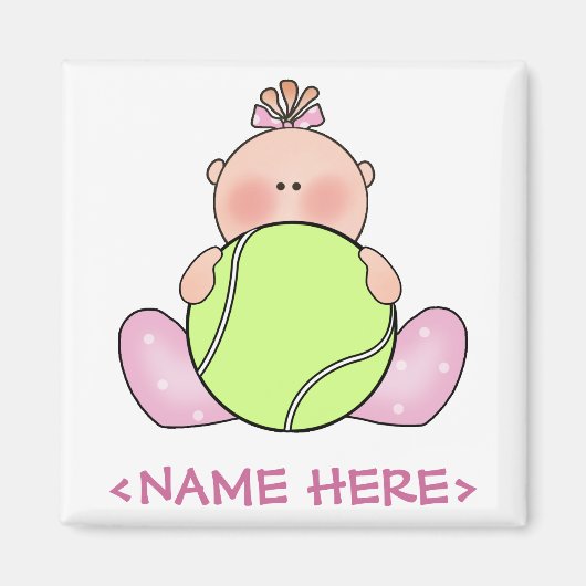Lil Tennis Baby Girl Magnet (Vorne)