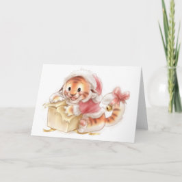 Li'l tiger Weihnachtskarte Feiertagskarte
