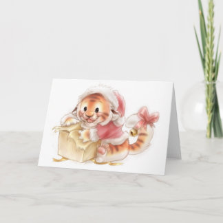 Li'l tiger Weihnachtskarte Feiertagskarte