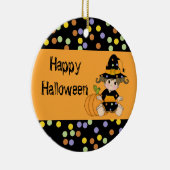 Lil Tupfen-Hexe mit Kürbis Keramik Ornament (Rechts)