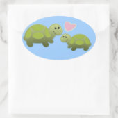 Lil Turtle Ovaler Aufkleber (Tasche)