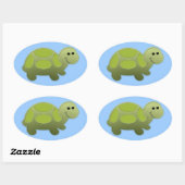 Lil Turtle Ovaler Aufkleber (Blatt)