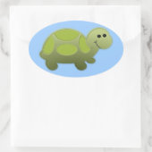 Lil Turtle Ovaler Aufkleber (Tasche)