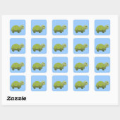 Lil Turtle Quadratischer Aufkleber (Blatt)