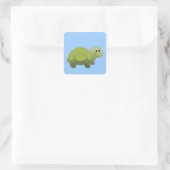 Lil Turtle Quadratischer Aufkleber (Tasche)