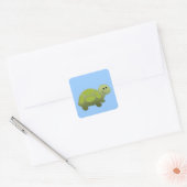 Lil Turtle Quadratischer Aufkleber (Umschlag)
