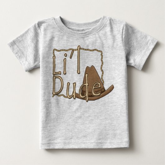 Li'l Typ Little Western Hat Cowboy Baby T-shirt (Vorderseite)