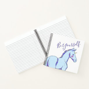 Lil Unicorn Blue Speckle (Seien Sie sich selbst) Notizblock