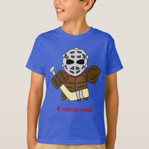 Lil' Vintage Hockey-Torhüter-T-Shirt T-Shirt