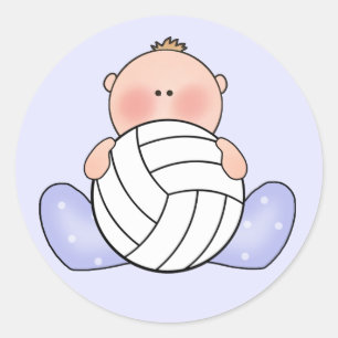 Lil Volleyball Baby Boy Runder Aufkleber