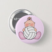 Lil Volleyball-Girl Button (Vorne & Hinten)